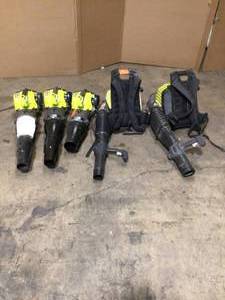 Lot of assorted Ryobi Blowers used customer returns various models and conditions Review all pictures