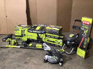 Mix Lot of Ryobi Tools - Includes Pressure Washers, Pole Saws , Trimmers, Saws - Review all pictures