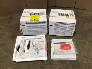 GE 6,000 BTU 115-Volt Electronic Room Window Air Conditioner with Remote - Lot of 2 - Review all pictures