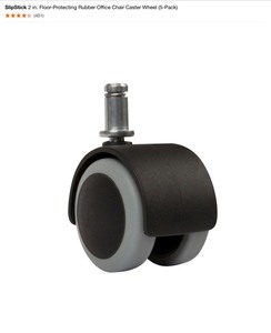 (4) SlipStick 2 in. Floor-Protecting Rubber Office Chair Caster Wheel (5-Pack). See Pictures