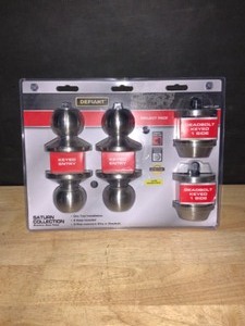 Defiant Hartford Satin Nickel Single Cylinder Keyed Entry Project Pack. See Pictures