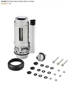 Everbilt Dual Flush Valve for Glacier Bay 3 in. Toilets. See Pictures