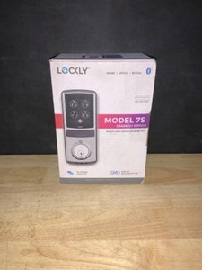 Lockly Model-S Satin Nickel Single-Cylinder Smart Deadbolt Lock with Keypad, Bluetooth and Discrete PIN Code Input. See Pictures