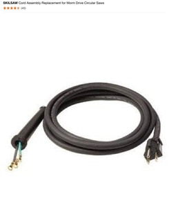 (2) SKILSAW Cord Assembly Replacement for Worm Drive Circular Saws. See Pictures