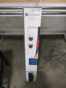 Glacier Bay Rustproof 72 in. Adjustable Permanent Mount Curved Shower Rod in Chrome. See Pictures