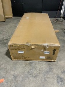 Hampton Bay Windsor Brown Wicker Outdoor Patio Sofa with CushionGuard Putty Tan Cushions. See Pictures