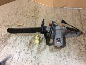 lot 4 image: CS1500 Self-Sharpening 15 Amp Corded Electric Chainsaw, 18 in. Bar, Equipped with PowerSharp Saw Chain by Oregon Customer Returns See Pictures