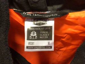 lot 13 image: Mens Medium Orange High Visibility Reflective Bomber Jacket with Zip-Out Fleece by Ergodyne See Pictures