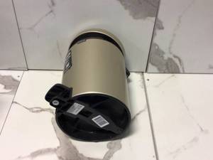 lot 27 image: NewIcon 1.3 Gal. Champagne Steel Step-On Trash Can by Brabantia Customer Returns See Pictures