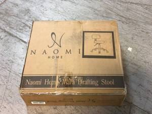 lot 51 image: Mara Cream Adjustable Drafting Stool by Naomi Home Customer Returns See Pictures