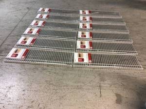 lot 56 image: Lot of Assorted White Wired Racks See Pictures