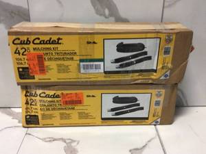 lot 65 image: Lot of Assorted Original Equipment 42 in. Mulching Kit with Blades for Lawn Tractors and Zero Turn Mowers (2012 thru 2021) by Cub Cadet Customer Returns See Pictures