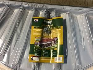 lot 77 image: 40 in. x 17 in. Low Profile Circular Plastic Window Well Cover by MacCourt Customer Returns See Pictures