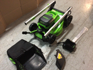 lot 113 image: PRO 21 in. 60V Battery Cordless Push Lawn Mower  by Greenworks No Battery Customer Returns See Pictures