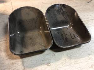 Lot of 2 6 cu. ft. wheelbarrow bucket only Customer Returns See Pictures