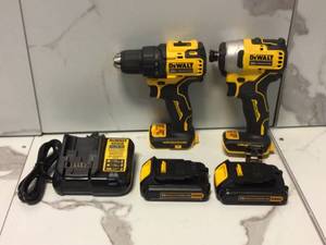 ATOMIC 20-Volt MAX Cordless Brushless Compact DrillImpact Combo Kit (2-Tool) with (2) 1.3Ah Batteries, Charger & Bag by DEWALT Customer Returns See Pictures