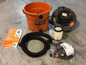 14 Gallon 6.0-Peak HP NXT WetDry Shop Vacuum with Fine Dust Filter, Hose and Accessories by RIDGID Customer Returns See Pictures