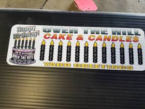 Over The Hill Cake and Candles Special Occasion Yards Signs