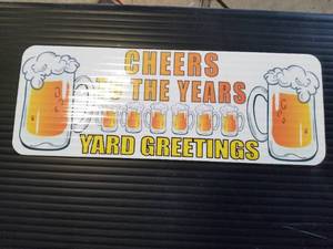Cheers to the Years Special Occasion Yards Signs