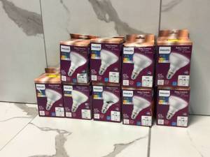 lot 10 image: Philips Color and Tunable White BR30 LED 65-Watt Equivalent Dimmable Smart Wi-Fi Wiz Connected Wireless Light Bulb - Good Condition - Review all pictures