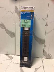 lot 32 image: Lot of 3 6 ft. 6-Outlet Power Strip, Black by Commercial Electric Customer Returns See Pictures