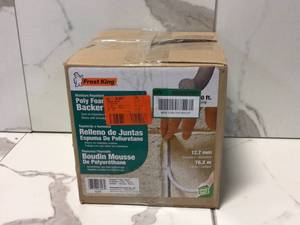 lot 88 image: 12 in. x 250 ft. Grey Poly Foam Caulk Saver Contractor Pack by Frost King Customer Returns See Pictures