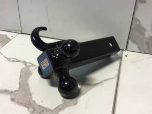 lot 90 image: Up to 14,000 lb. 1-78 in., 2 in, and 2-516 in. Ball Diameters Adjustable Trailer Tri-Ball Mount with Hook by TowSmart Custome Returns See Pictures