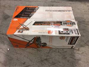 lot 106 image: 9 Amp Corded 7 in. Wet Tile Saw with Stand by RIDGID Customer Returns See Pictures