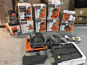 lot 110 image: Lot of Mixed Assorted Ridgid Power Tools Customer Returns See Pictures