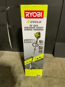 RYOBI 4-Stroke 30 cc Attachment Capable Straight Shaft Gas Trimmer. See Pictures