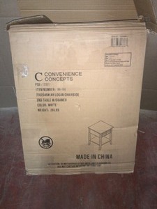Convenience Concepts American Heritage Logan White End Table. See Pictures
