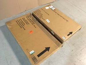 Hampton Bay Windsor Brown Metal Outdoor Patio Coffee Table - Lot of 2 - Review all pictures - Good Condition