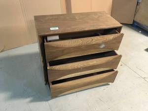 StyleCraft Walnut Stain 3-Drawer Chest - Good Condition - Review all pictures