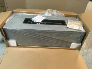 60 in. 50000 BTU Rectangle Concrete Propane Outdoor Furniture Fire Pits Table open box see pictures