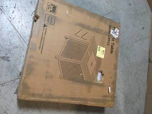Crossridge 30 in. W Bronze Finish Steel Base Faux Slate Mantel LP Gas Fire Pit