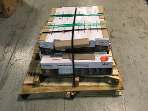 Pallets with 12 cases of MSI Arctic White Split Face Ledger Panel 6 in. x 24 in. Multi-Finish Marble Wall Tile (6 sq. ft.Case)