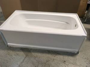 Delta Classic 400 60 in. Right Drain Rectangular Alcove Bathtub in High Gloss White review pictures