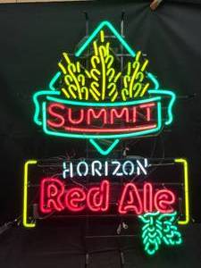 lot 14 image: Summit Horizon Red Ale neon