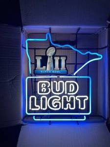 lot 26 image: Bud Light Superbowl 52 small neon, NIB