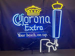lot 27 image: Corona Extra Your Beach on Tap neon, NIB