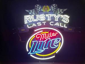 lot 43 image: Rustys last Call neon