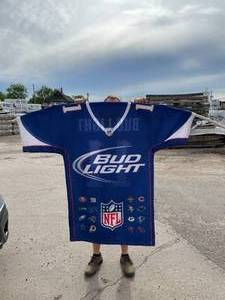 lot 55 image: Bud Light football jersey shaped flag