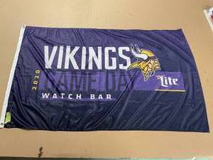 lot 56 image: MN Vikings football flag