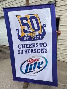 lot 53 image: Miller Lite, MN Vikings flag, New