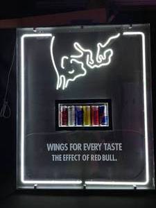 lot 67 image: Red Bull neon display