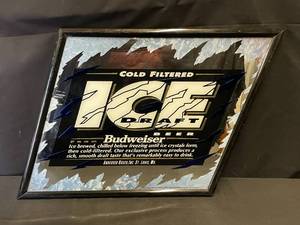 lot 93 image: Bud Ice diagonal mirror