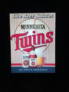 lot 103 image: Miller Lite 1987 Twins World Champs MLB light up