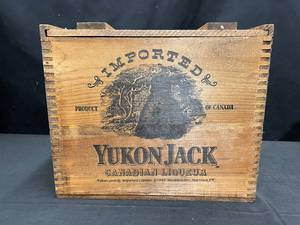 lot 105 image: Yukon Jack wood crate  display box
