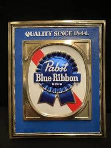 lot 148 image: Pabst Blue Ribbon Beer vaccuum formed plastic wall dcor