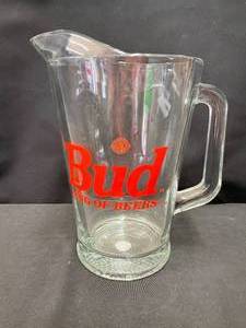 lot 167 image: Budweiser glass pitcher